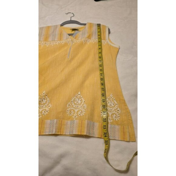 LA Fille Top Womens Size XL Sleeveless Embroidered Coquette No Fabric Tag $589 - Picture 5 of 6